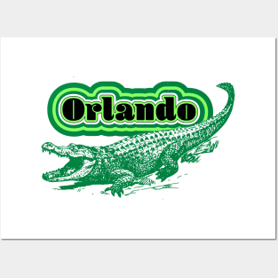 Orlando Florida Love Alligator Souvenir T-shirt Posters and Art